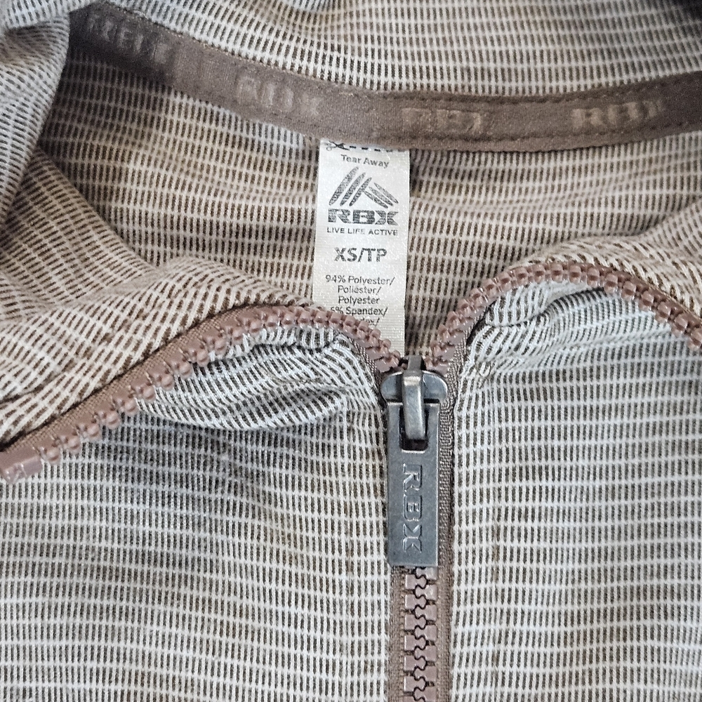 RBX Athletic Jacket Womens XS Tan Full Zip Fall Yoga Casual Activewear Workout - Picture 6 of 6